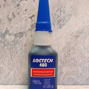 LOCTECH 480 20G Цианоакрилатный клей упрочненный, черный